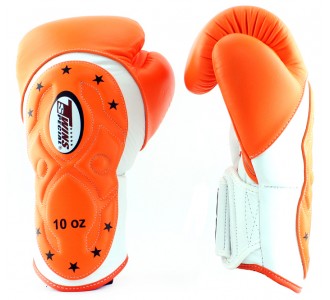 Боксерские перчатки Twins Special (BGVL-6-MK white/orange)